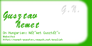 gusztav nemet business card